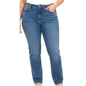 Good American Always Fits Straight Jeans GC226T – Blue – Size 14–18 - Women's